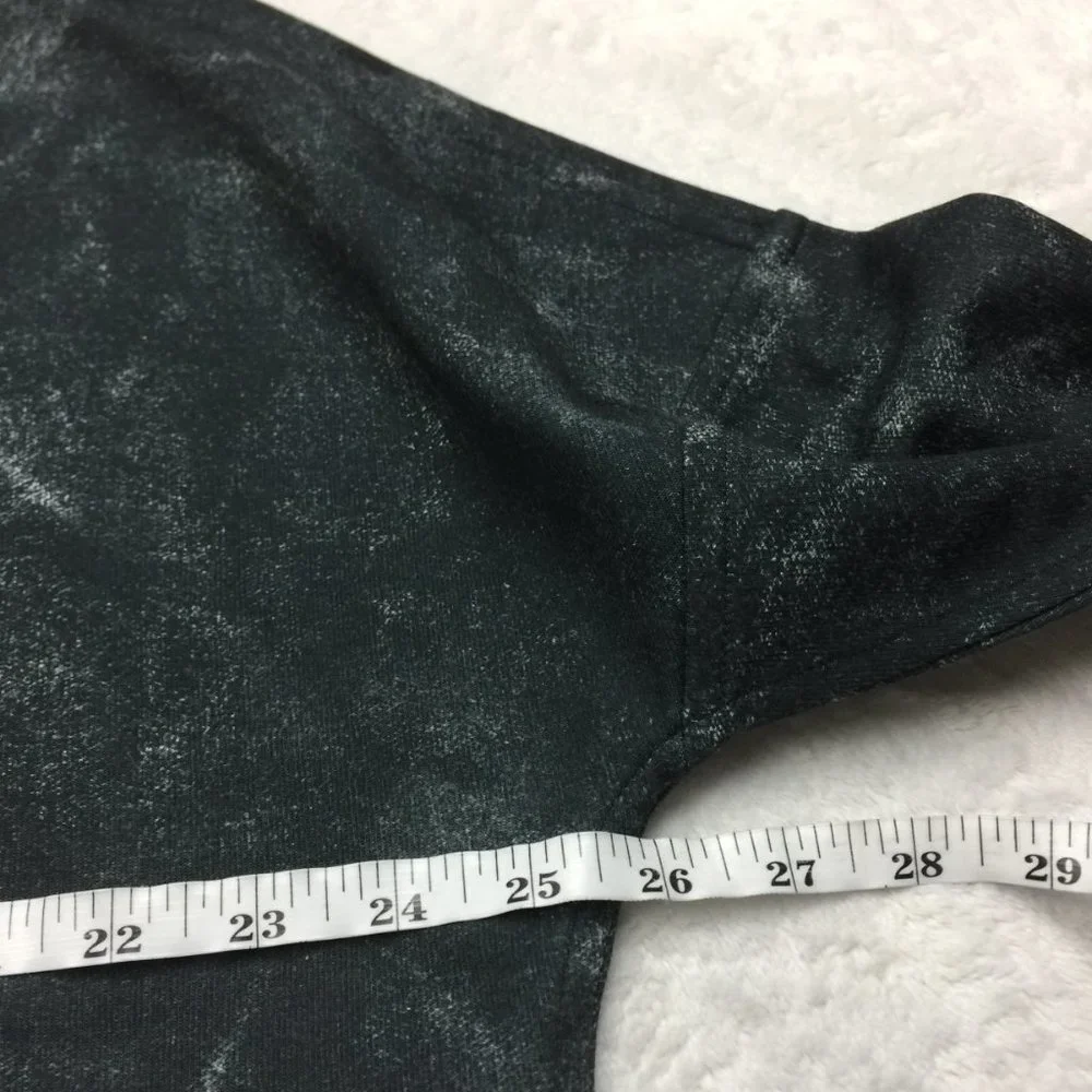 Like new! Adidas ID Sweatshirt L Black Gray Knit Tie Dye Side Slit Long Sleeve - Picture 9 of 11